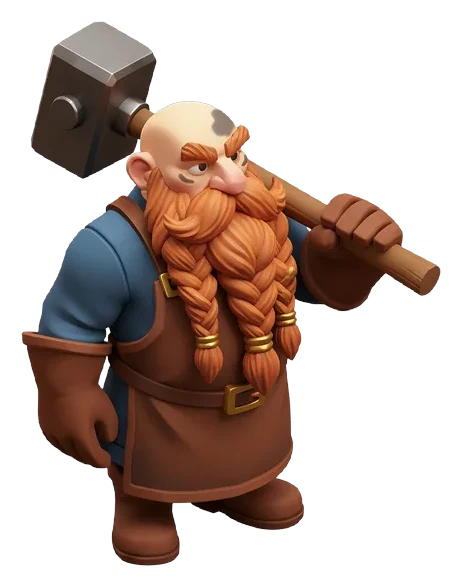 Bromek, cartoon look from the game