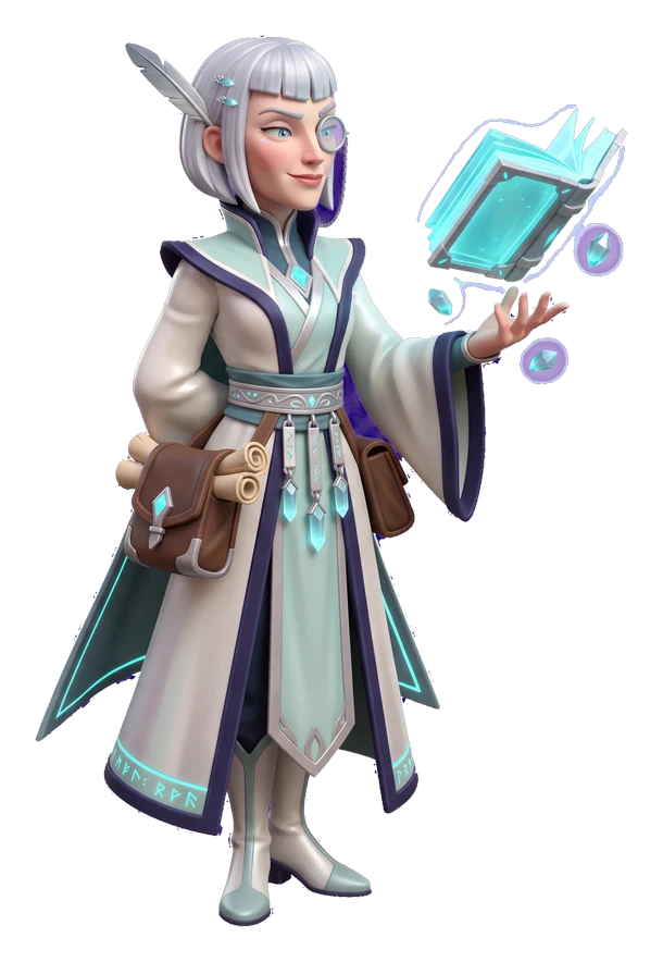 Maelis, cartoon look from the game